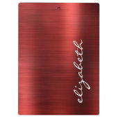 Ruby Red Brushed Metal Signature Script Klemmbrett (Rückseite)