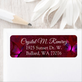 Ruby Red Butterfly Return Address Label