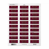 Ruby Red Butterfly Return Address Label (Vorne)