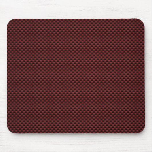Ruby Red Carbon Fibre Style Druckdekor Mousepad (Vorne)