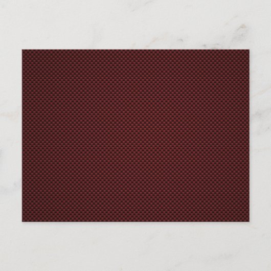Ruby Red Carbon Fibre Style Druckdekor Postkarte (Vorderseite)