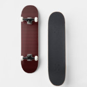 Ruby Red Carbon Fibre Style Druckdekor Skateboard (Vorne)