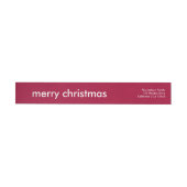 Ruby Red Christmas | Burgund Minimalistische Adres (Person)