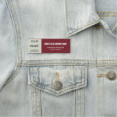 Ruby Red Company Logo, Name des Mitarbeiters Namensschild (Beispiel)