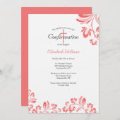 Ruby Red Confirmation Einladung (Vorne/Hinten)