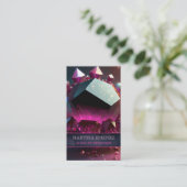 Ruby Red Crystal Gemstone Elegante Luxus Moderne Visitenkarte (Stehend Vorderseite)