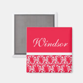 Ruby Red Custom Wedding Magnete Magnet (Vorderseite/Rückseite)