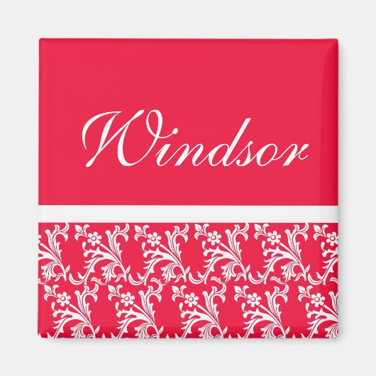 Ruby Red Custom Wedding Magnete Magnet (Vorne)