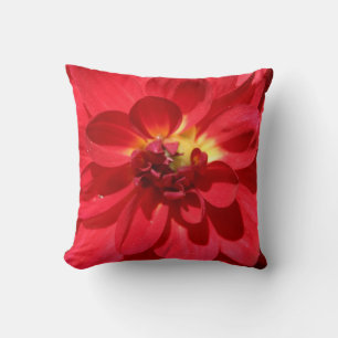 Ruby Red Dahlia Blume Kissen