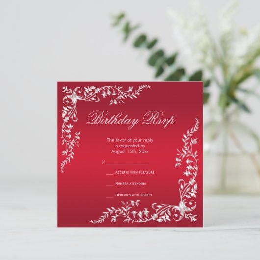 Ruby Red Decoration Birthday UAWG (Stehend Vorderseite)