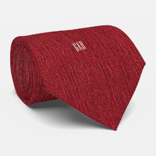 Ruby Red Denim, Classic Monogram, Einseitiger Kraw Krawatte