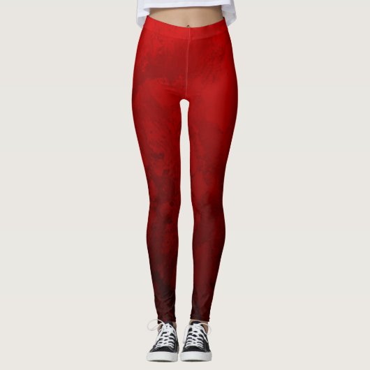 Ruby Red Design Leggings (Vorderseite)