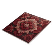 Ruby Red Elegance 3D Effect Designer Tile Fliese (Seite)