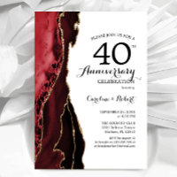 Ruby Red Elegant 40-jähriges Bestehen
