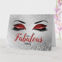 Ruby Red Fabulous Glitzer Eyes Große Geburtstagska