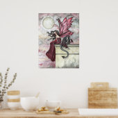 Ruby Red Fairy Dragon Poster Print (Küche)