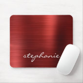 Ruby Red Falsche Gebürstete Metall Personalisierte Mousepad (Mit Mouse)