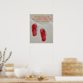 Ruby Red Flip Flops Poster (Küche)