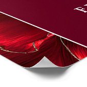 Ruby Red Floral 40 Jahre Willkommenszeichen Poster (Ecke)