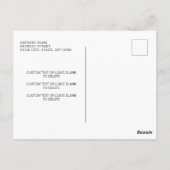 Ruby Red Floral Geometric Quinceañera Einladung Postkarte (Rückseite)