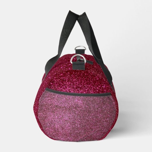 Ruby Red Funkelnd Glitzer Luxus Business Logo Duffle Bag (Rechts)