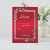 Ruby Red Gems & Glitzer Ruby 40TH Wedding (Stehend Vorderseite)