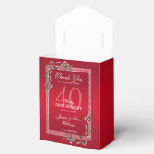 Ruby Red Gems & Glitzer Ruby 40TH Wedding Geschenkschachtel (Geöffnet)