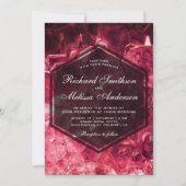 Ruby Red Gemstone Einladung zur Hochzeit (Vorderseite)
