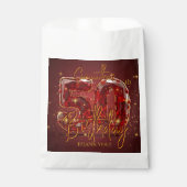 Ruby Red Gemstone Gold 50th Birthday Thank You Geschenktütchen (Vorderseite)