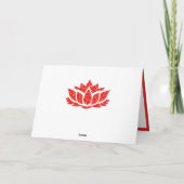 Ruby Red Gemstone Lotus Blume Karte (Rückseite)