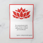Ruby Red Gemstone Lotus Blume Karte (Innenseite)