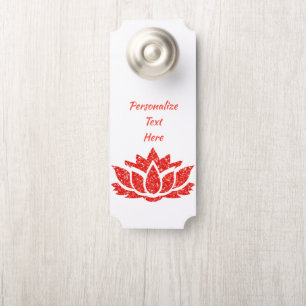 Ruby Red Gemstone Lotus Blume Zen Yoga Saal Türanhänger