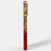 Ruby Red Glittery Gold Glam Personalisiert Case-Mate iPhone Hülle (Rückseite / Rechts)