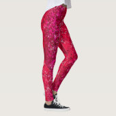 Ruby Red Glitzer Funkelnd Bling Fashion Yoga Pants Leggings (Rechts)