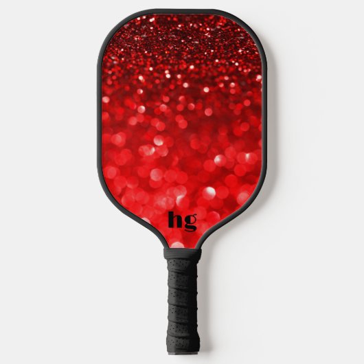 Ruby-red-Glitzer-Textur Pickleball Schläger (Vorderseite)