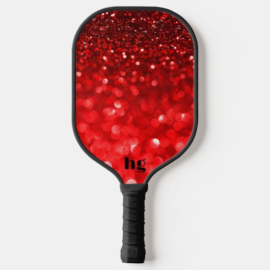Ruby-red-Glitzer-Textur Pickleball Schläger (Rückseite)