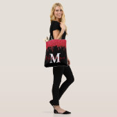 Ruby Red Glitzer Tropfens Glitzern Metallic Monogr Tasche (Am Model)