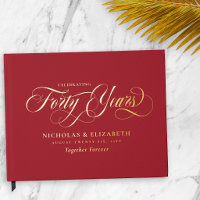 Ruby Red Gold Foil 40. Hochzeitstag