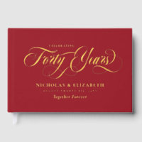Ruby Red Gold Foil 40. Hochzeitstag