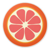 Ruby Red Grapefruit Juicy Sweet Citrus Fruit Slice Keramikknauf (Vorderseite)