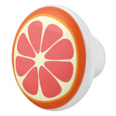 Ruby Red Grapefruit Juicy Sweet Citrus Fruit Slice Keramikknauf (Rechts)