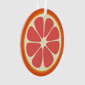 Ruby Red Grapefruit Juicy Sweet Citrus Fruit Slice Ornament (Vorderseite)