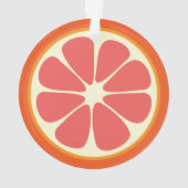 Ruby Red Grapefruit Juicy Sweet Citrus Fruit Slice Ornament (Rückseite)