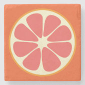 Ruby Red Grapefruit Juicy Sweet Citrus Fruit Slice Steinuntersetzer (Vorderseite)