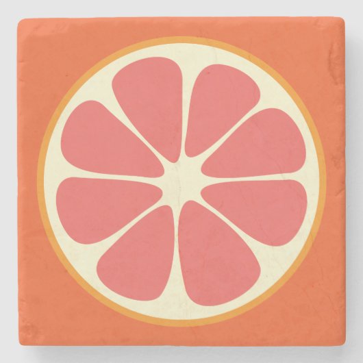 Ruby Red Grapefruit Juicy Sweet Citrus Fruit Slice Steinuntersetzer (Vorderseite)