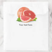 Ruby Red Grapefruit Runder Aufkleber (Tasche)