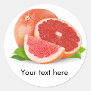 Ruby Red Grapefruit Runder Aufkleber