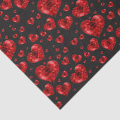 Ruby Red Heart Gems Seidenpapier (Ausschnitt)