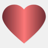 Ruby Red Heart Sticker (Vorderseite)