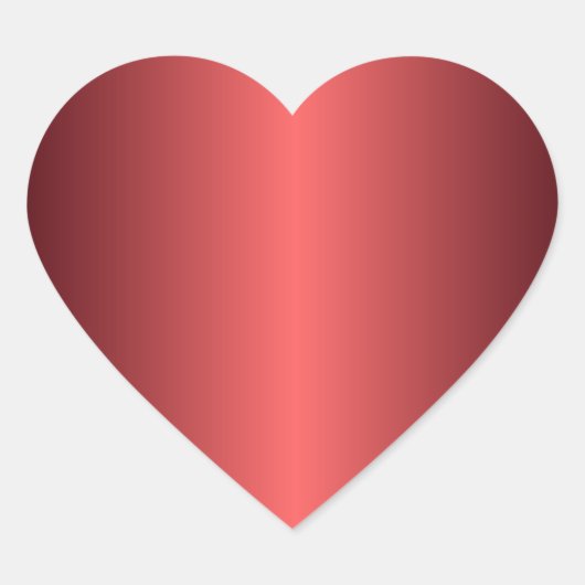 Ruby Red Heart Sticker (Vorderseite)